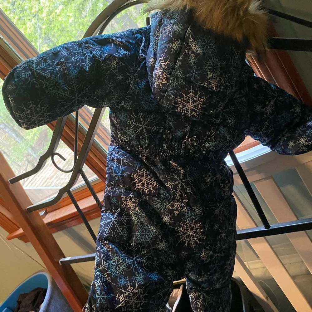 Lands' End Snowflake Snowsuit - Navy - Picture 3 of 3